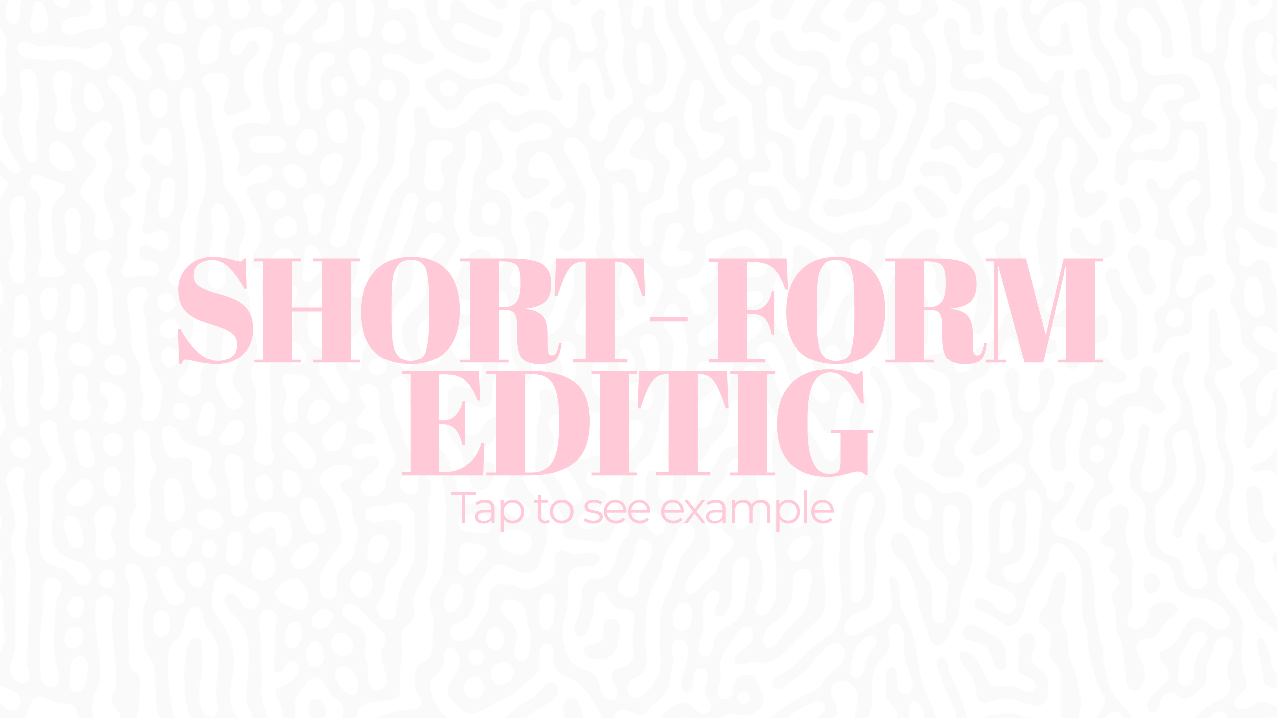 Short Form Editing, Tik Tok/Reels or Shorts